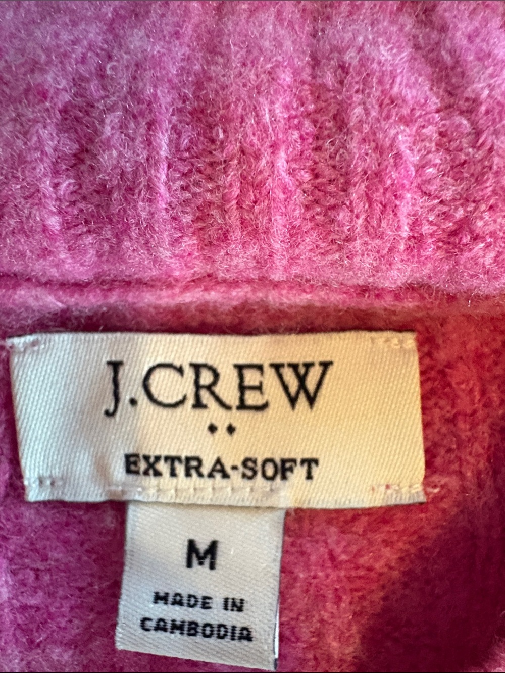 J. Crew Factory Pink Cable Knit Mock Neck Sweater BU741 Medium Womens - Picture 5 of 7